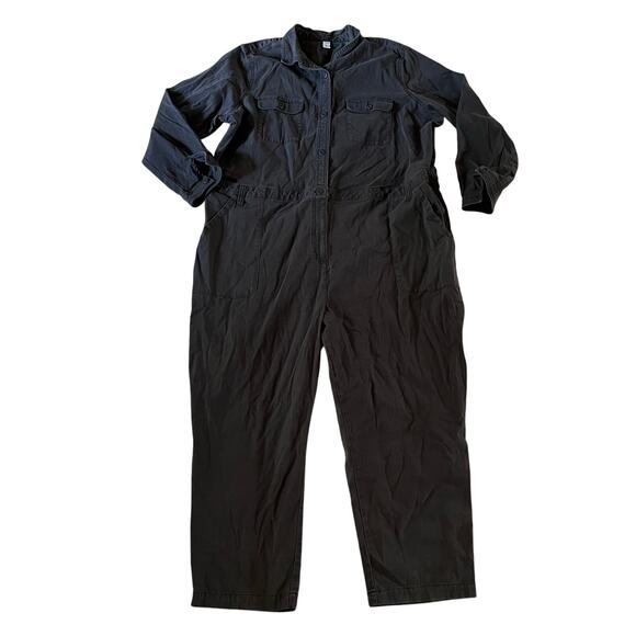 Old Navy Gray Long Sleeve Utility Jumpsuit Full Length Plus Size XXL - Picture 1 of 8